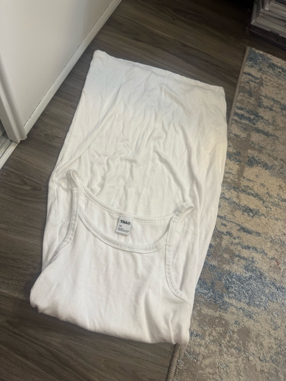 TNAB White Ribbed Dress